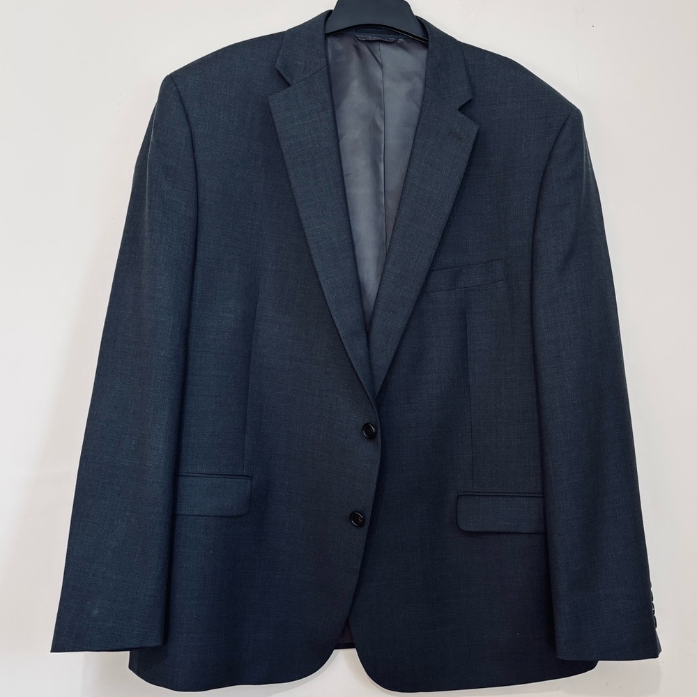 Lauren Ralph Lauren Vintage Gray 100% Wool Two Buttons Career Business Blazer